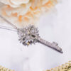 6fa24f828135d088 Snowflake Diamond Key Necklace 100% Sterling Sier Fashion New Wedding Dinner Party Fine Jewelry for Women Birthday Gift