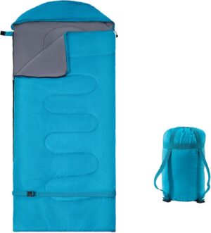 6fb2e108859d811f COTINSE Camping Schlafsack Wasserabweisend für Kinder (150+30x75cm) - Ultraleichter Reiseschlafsack mit Verstellfunktion - Atmungsaktiver Komfort für Camping, Outdoor, Strand & Indoor