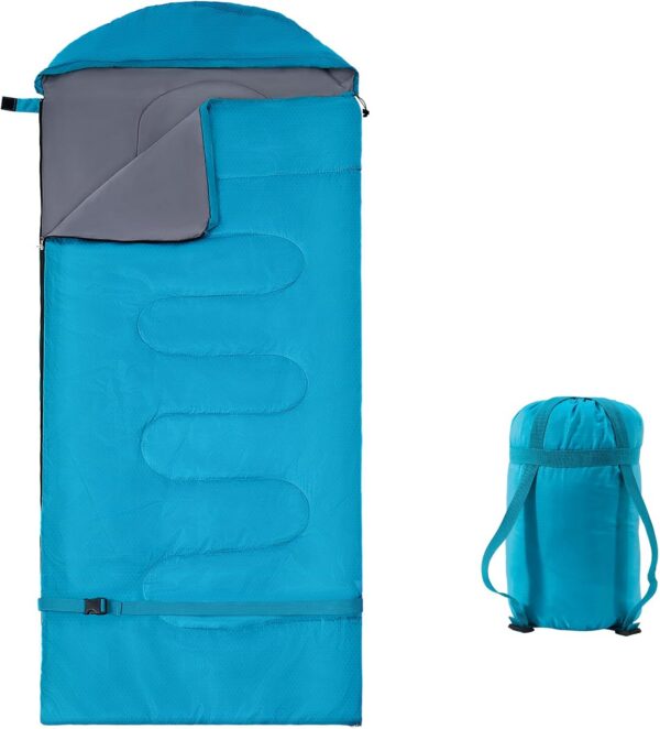 6fb2e108859d811f COTINSE Camping Schlafsack Wasserabweisend für Kinder (150+30x75cm) - Ultraleichter Reiseschlafsack mit Verstellfunktion - Atmungsaktiver Komfort für Camping, Outdoor, Strand & Indoor