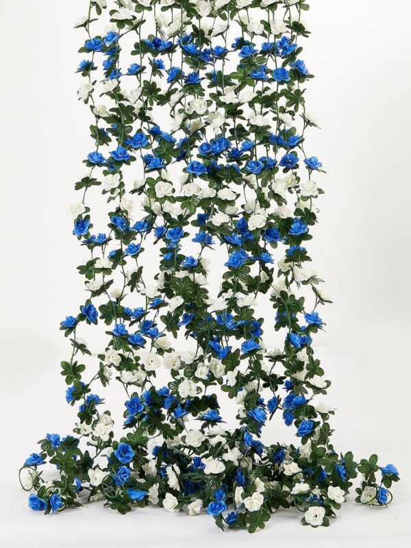 6fb723f92a90b14b PARTY JOY 5pcs 41Ft Flower Garland Fake Rose Vine Artificial Flowers Hanging Rose Ivy Hanging Baskets Wedding Arch Garden Background Decor