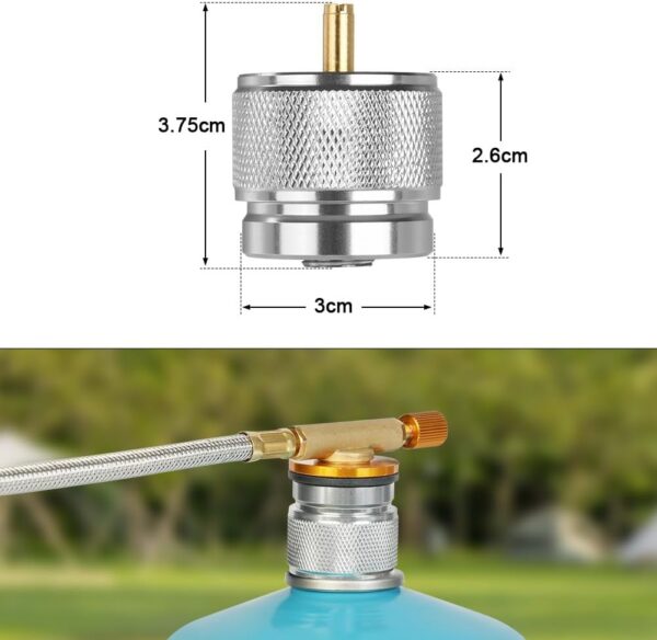 6fc753897b14a18a Adiwo Gas Tank Refill Adapter, Portable Outdoor Gas Tank Refill Adapter, Spiral Valve Adapter, Outdoor Portable Air Pressure Valve Charging Valve, Multi-Function Camping Tank Exhaust Valve