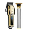 6fca9433586ad685 Professional Barber Hair Clipper Rechargeable Electric T-Outliner Finish Cutting hine Beard Trimmer Shaver Cordless Corded X0625