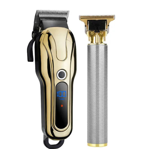 6fca9433586ad685 Professional Barber Hair Clipper Rechargeable Electric T-Outliner Finish Cutting hine Beard Trimmer Shaver Cordless Corded X0625