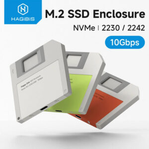 6fcd4a727a1ce5b6 Hagibis 2230 M.2 NVMe SSD Enclosure USB 3.2 Gen 2 to PCI-E M.2 SSD Case 2242 External SSD Floppy Disk for iPhone 17 Pro Laptops