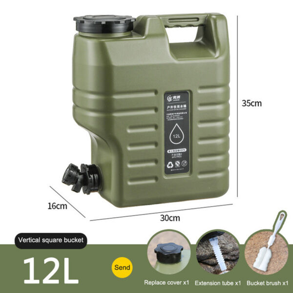 3-12L Bucket Large Capacity Portable Camp Water Bag with Detachable Faucet No Leakage for Camping Fishing Picnic Hiking
