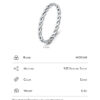 Modian Simple 925 Sterling Silver Texture Twisted Thin Stackable Small Finger Ring For Women Vintage Classic Fine Jewelry Gifts