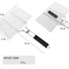 6fd67b902b041646 304 Stainless Steel BBQ Non Stick Grilling Basket Grill Mesh Mat Meat Vegetable Steak Picnic Party Barbecue Tool