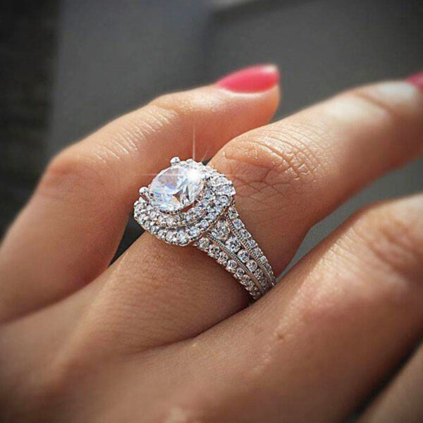 HOYON 14K Gold Color 1 Carat Moissanite Square Ring for Women Bague Full White Loose Diamond Wedding Jewelry Free Shipping