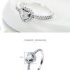 Modian Exquisite 925 Sterling Silver Vintage Hearts AAA Clear CZ Finger Rings for Women Luxury Wedding Statement Jewelry Bijoux