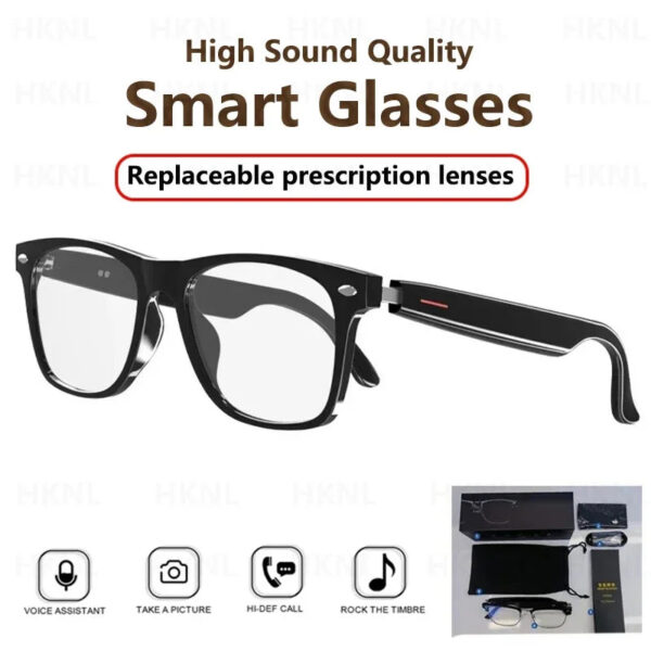 7018184311c281f7 Hiwego Camera Smart Music Sunglasses Earphones Wireless Bluetooth Headset HIFI Sound Headphone Driving Glasses Hands-free Call