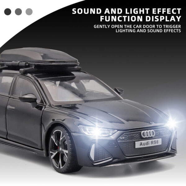 1:32 RS6 Model Car, Black Edition: Customized Kids Realistic Simulation, Diecast Metal, Perfect Gift for Boys