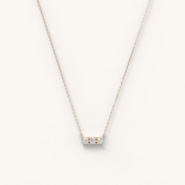701860f199a61170 100% Diamond Pendant Necklace for Women Round Cut 0.3carat 3-stones Moissanite Sier Jewelry Valentine Day Gift