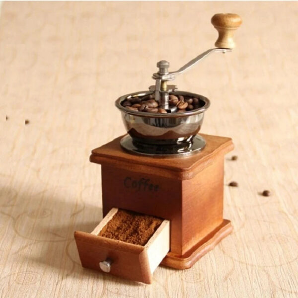 702c142ce363f670 Classical Wooden Manual Coffee Grinder Coffee Bean Spice Mill