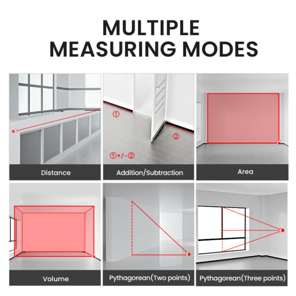 7032894ff44e66d2 MILESEEY S2 Tape Measure 40M 60M 80M 100M 120M Double Horizontal Bubble Laser Distance Meter