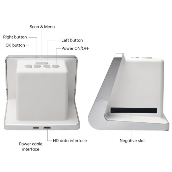 704c607143390b2a Film and Slide Scanner for 135 Film(36*24mm)/126KPK /110 Film/Super8/ Monochrome/Slide to Digital JPEG Photos 5'' Screen 16GB