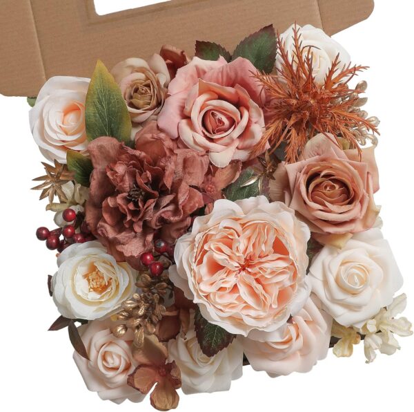 705195dff4db1703 YYHUAWU Artificial Flowers Combo Set Fake Flower Leaf Box with Stems for DIY Wedding Bouquets Centerpieces Arrangements Baby Shower Party Home Decorations