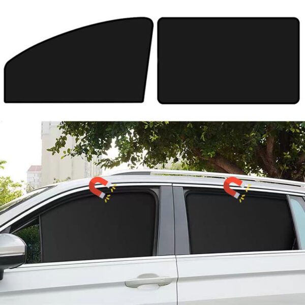 Car Side Sun Shades, 4 PCS Window Sunshades Privacy Curtains, 100% Block Light f