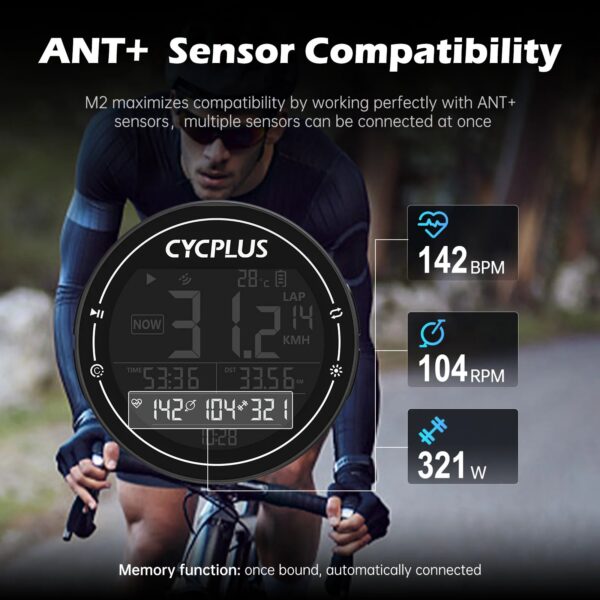 7054c83a5b84055d CYCPLUS M2 Cycling Bike Accessories GPS Bicycle Computer Wireless ANT+ BLE 5.0 Waterproof Speedometer Bikes Cyclocomputer