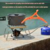 1 PCS orange gas tank stove stand tripod，Foldable gas tank stand，Outdoor stove flat gas tank stand，Gas tank stand，Gas tank support，Suitable for outdoor camping hiking picnic cooking
