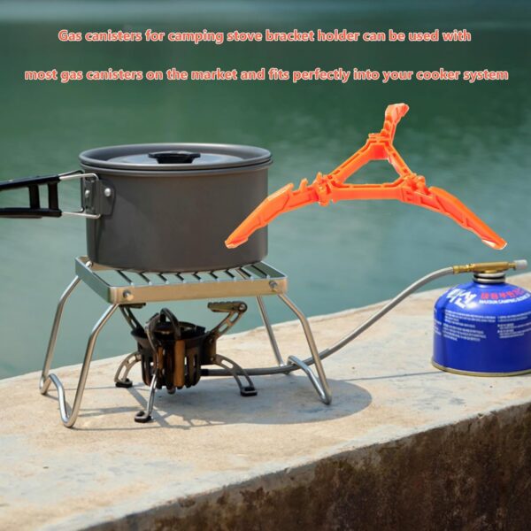 1 PCS orange gas tank stove stand tripod，Foldable gas tank stand，Outdoor stove flat gas tank stand，Gas tank stand，Gas tank support，Suitable for outdoor camping hiking picnic cooking