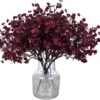709ca719457623b7 Momkids 6 Pcs Babys Breath Bulk Artificial Faux Silk Flower Gypsophila Bouquet Winter Real Touch Fake Floral for Office Kitchen Wedding Restaurant Centerpieces Christmas Party Decor (White)