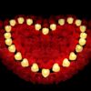 Red Rose Petals Decorations Set, 1000 Pieces Artificial Rose Petals with 3Pcs Romantic Banner, Rose Petals for Romantic Night for Her Set, Special Night Party Decor for Home, Wedding, Anniversary
