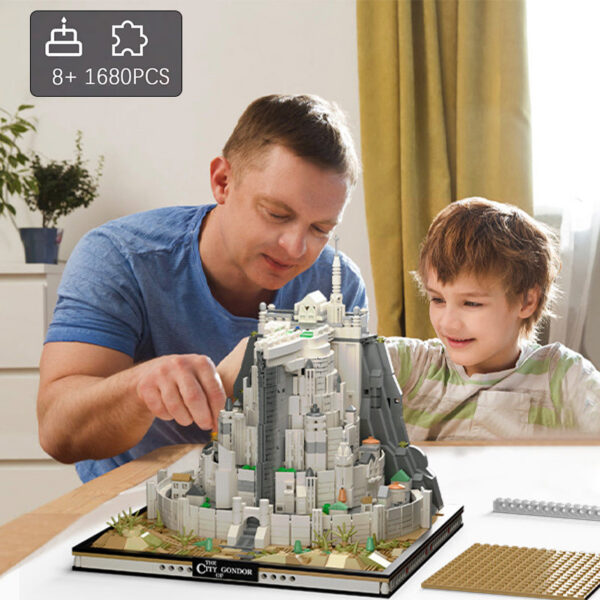 70a90d0601e91eb3 The Rings Minas White City Tirith Street View Assembly Model Building Block Movie Scene Architecture Puzzle Toys For Boys Gifts
