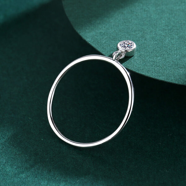 NEW Classic Round Small Diamonds Couple Ring For Women Genuine Sterling Sier Simple Crystal Anniversary Gift Jewelry
