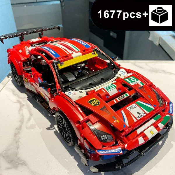 71046ee4473ea447 Technical Famous 42125 488 GTE AF Corse 51 City Racing Car Building Blocks MOC Bricks Super Sports Cars Model Boys Assembly Toys