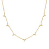 CANNER Three Diamond Clavicle Necklace For Women Sterling Sier Jewelry Charming Pendant Chain Choker Bijoux Collar