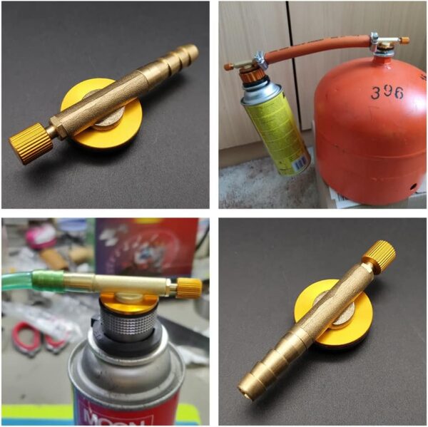 Valve Caps Camping Gas Refill Adapter Universal Brass Stove Burners Switching Valve Regulator for Outdoor Camping