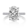711d5cfbba6b388c Women Vintage Oval Cubic Zirconia Ring, Lab‑Created Zircon Promise Engagement Wedding Band
