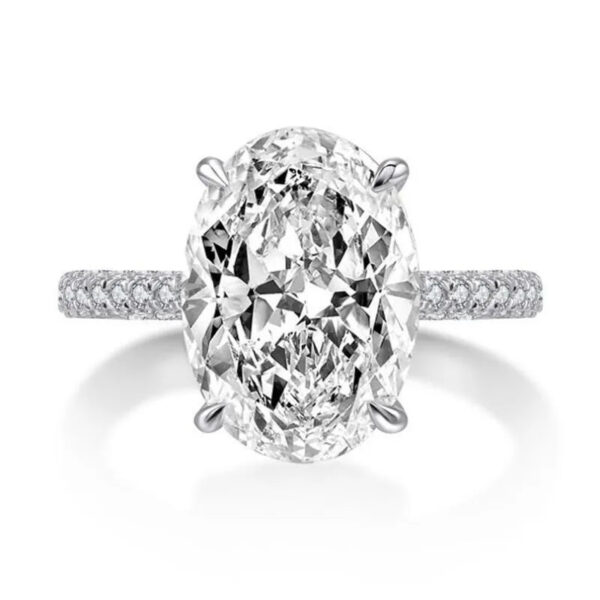 711d5cfbba6b388c Women Vintage Oval Cubic Zirconia Ring, Lab‑Created Zircon Promise Engagement Wedding Band