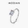 MODIAN Sterg Sier Emerald Cut Rectangle CZ Ring Exquisite Simple Anniversary Gifts For Women Fine Wedding Jewelry