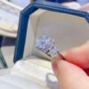 3CT Moissanite Sterling Sier Original Certified For Women Plated Au750 D Color VVS Lab Diamond Engagement Wedding Jewelry