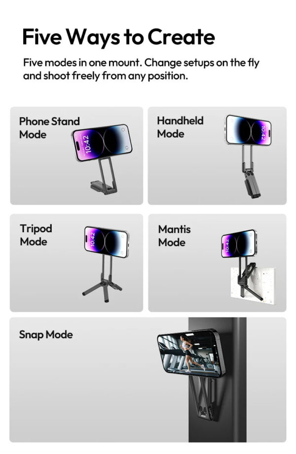713a74c8f26531f0 Ulanzi MA38 MagLock Phone Stand Magnetic Phone Stand for iPhone 16 15 14 13 with Hidden Hook for Slopes Walls