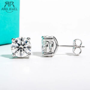 714301c979126c33 AnuJewel 10k Gold 4/3/2/1.6/1/0.6ct Moissanite Stud Earrings For Women Real 10K Gold Post Anti-allergy Men Earrings Jewelry