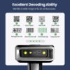 Eyoyo Barcode Scanner 2D Auto-sensing Screen Scanning 1D Bluetooth Bar Code Reader 2500mAh Power for Payment Warehouse Library