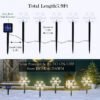 71465fda20aa11d5 Outdoor Christmas Snowflake Star Solar Powered Lawn Light Set Of 5PCS Waterproof Pathway Stake Lights