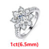 7146c1115f3eb357 COSFIX Moissanite For Women 1 CT D Color VVS1 Excellent Cut Round Diamond Suower Pendant Necklace Sier Jewelry