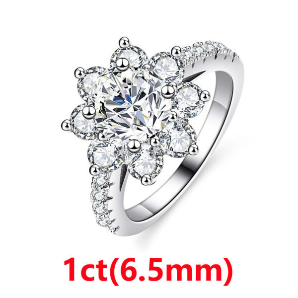 7146c1115f3eb357 COSFIX Moissanite For Women 1 CT D Color VVS1 Excellent Cut Round Diamond Suower Pendant Necklace Sier Jewelry