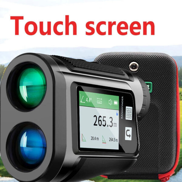 touch screen Range Finder Golf Telescope rechargeable rangefinder LCD Display Laser Distance meter with Flag-Lock 600m