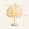 71499fa7b7ac8fd9 LED Nordic Style Romantic Bedside Lamp Wedding Goose Feather Table Light Living Room Bedroom Hotel Decoration