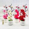 Artificial Bonsai Small Tree Simulation Pot Plants Fake Flowers Table Potted Ornaments Home Decoration Hotel Garden Decor