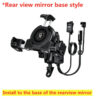 715ece2868a63a4b Motorcycle Phone Holder Wireless Charger Motorbike Moto Mirror Mobile Stand Support USB Fast Charging Cellphone Handlebar Mount