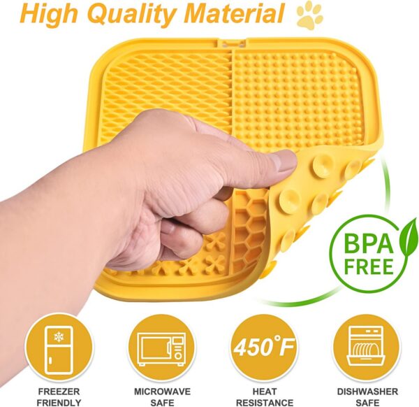 LUKITO Licking Mat for Dogs and Cats, Premium Lick Mats with Suction Cups for Dog Anxiety Relief, Cat Lick Pad for Boredom Reducer, Dog Treat Mat Perfect for Bathing Grooming