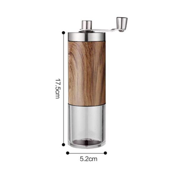 Bean Portable Wood Grain Stainless Steel Crank Hand Coffee Kitchen Tool Grinder