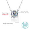 717e22938acb330c ALIZERO 3.0ct VVS1 D Color Moissanite Necklace For Women Fine Jewelry with GRA 925 Sterling Sliver Chain Plated 18k White Gold