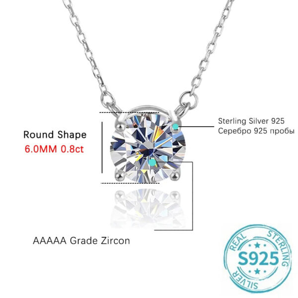 717e22938acb330c ALIZERO 3.0ct VVS1 D Color Moissanite Necklace For Women Fine Jewelry with GRA 925 Sterling Sliver Chain Plated 18k White Gold