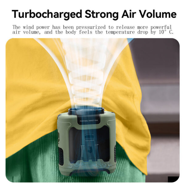 718eb58568de543a 10000mAh Portable Waist Fan Hanging Neck Strong Wind with Power Bank LED Lighting for Emergency Sports Outdoor Working